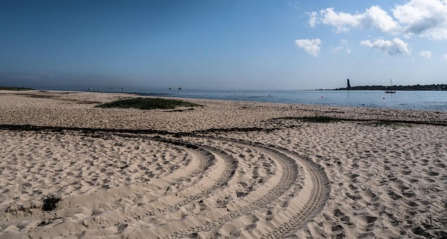Strand, Sandstrand, Sand, Meer, Spuren