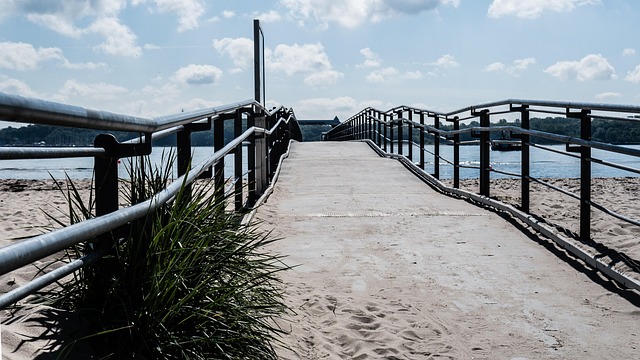 Anlegestelle, Brücke, Meer, Strand