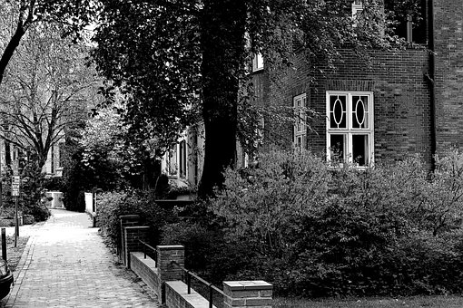 Svart Og Hvit, Hus, Arkitektur, Bygning