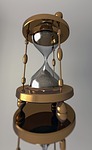 hourglass, clock, brass