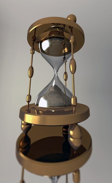 Free hourglass clock brass illustration
