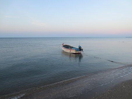 Strand, Båd, Hav, Vand, Kyst