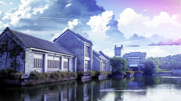 Huizen, Fantasie, Mooi, Chinese Stijl