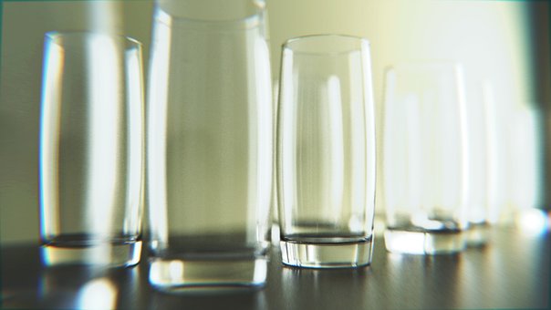 Glas, Modern, Glänzend, Transparent