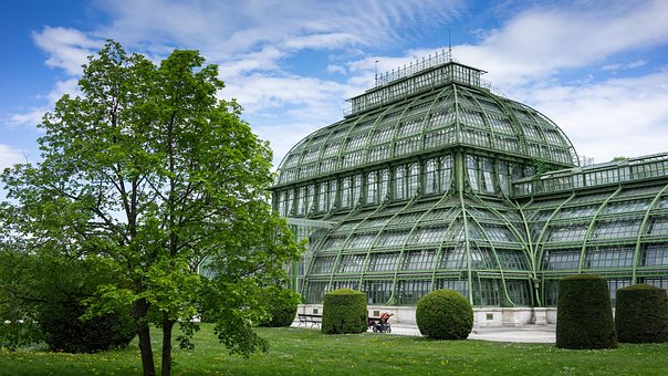 Palmenhaus, Schönbrunn, Wien, Stål, Glas