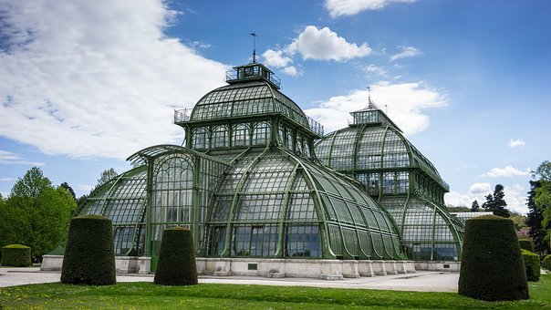 Palmenhaus, Schönbrunn, Wien, Stål, Glas