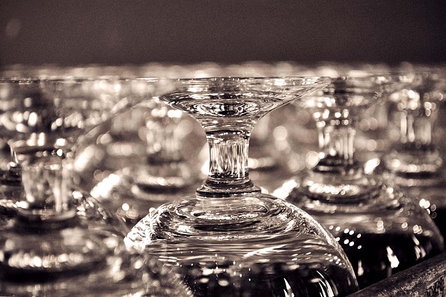 Glas, Schwarz Und Weiß, Reflexion, Tisch