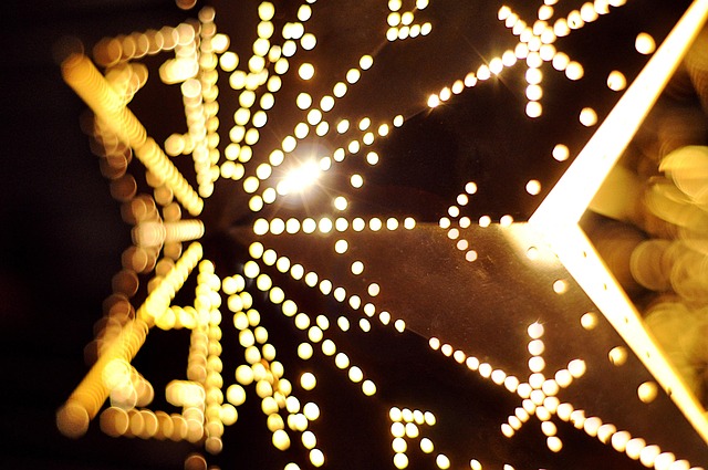Weihnachten, Dekoration, Licht, Gelb