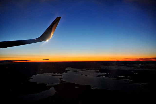 Flugzeug, Reisen, Sonnenuntergang, Flug