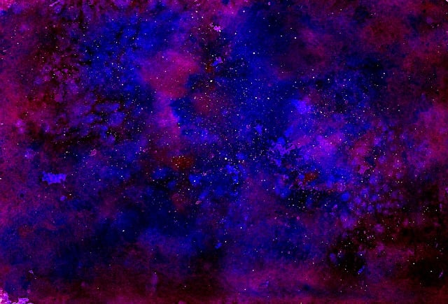 Free universe watercolor ink illustration