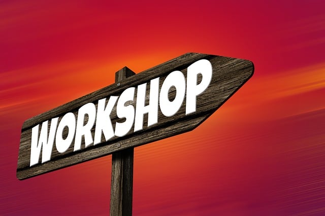 Workshop, Schild, Wegweiser, Richtung