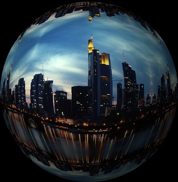 Free photo effect city skyscrapers illustration