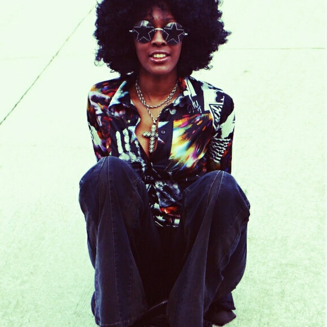 Afro, Haar, Natürlich, Mode, Hippie