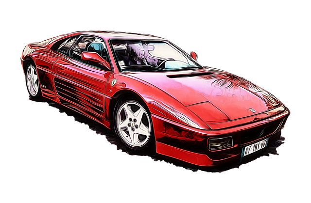 Free ferrari f348 car illustration