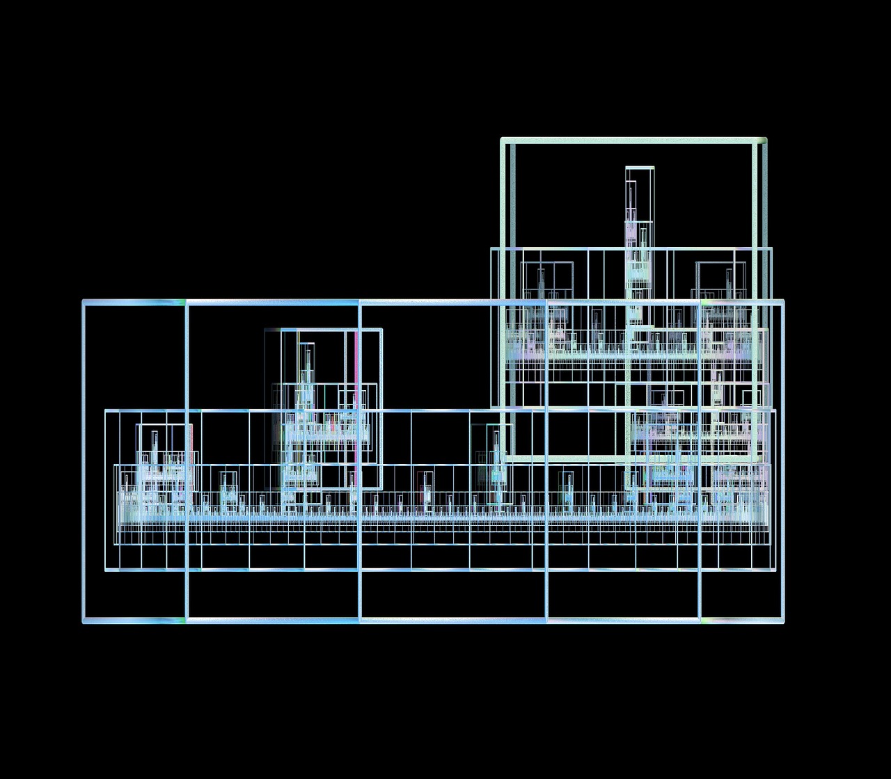 Download Fractal, Architecture, Blue. Royalty-Free Stock Illustration ...