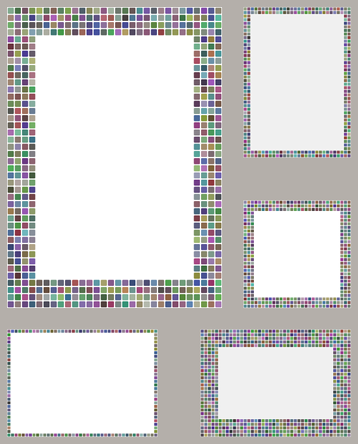 Free mosaic pixel frame vector