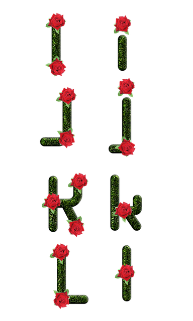 Scrisoare, Alfabet, Font, Verde, Floral