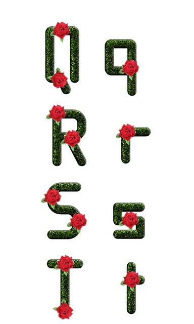 Scrisoare, Alfabet, Font, Verde, Floral