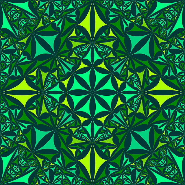 Grün, Dreieck, Muster, Kaleidoskop