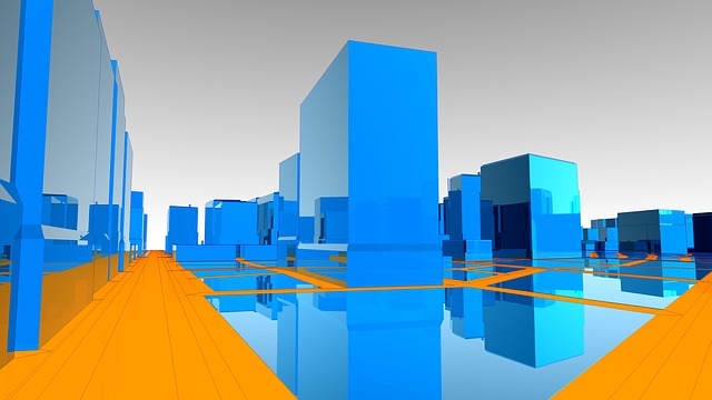 Free urban city reflections illustration
