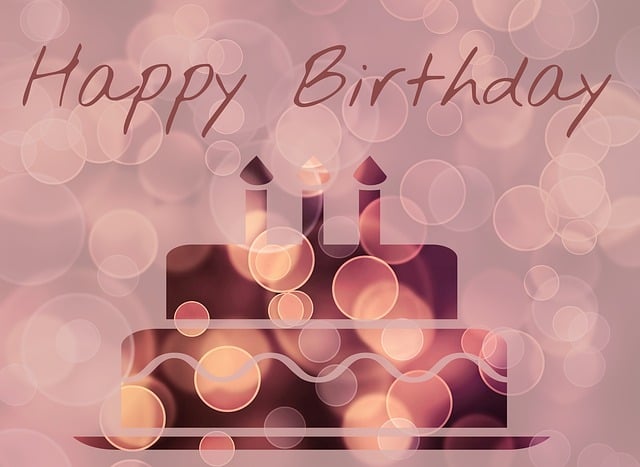 Free date of birth congratulation cake illustration