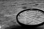 lens, broken, grey