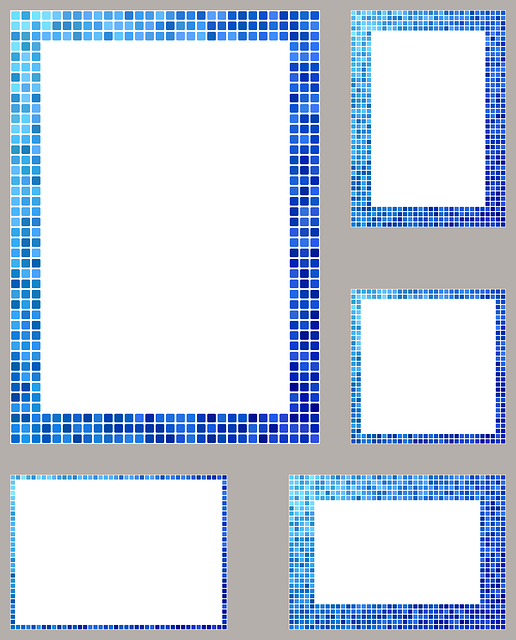 Free blue frame border vector