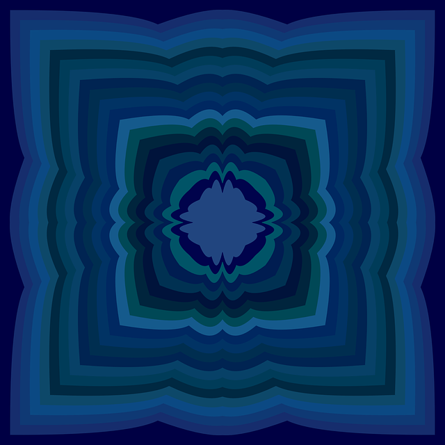 Free blue concentric graphic vector