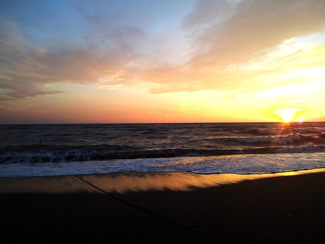 Free Sunset Sea photo and picture