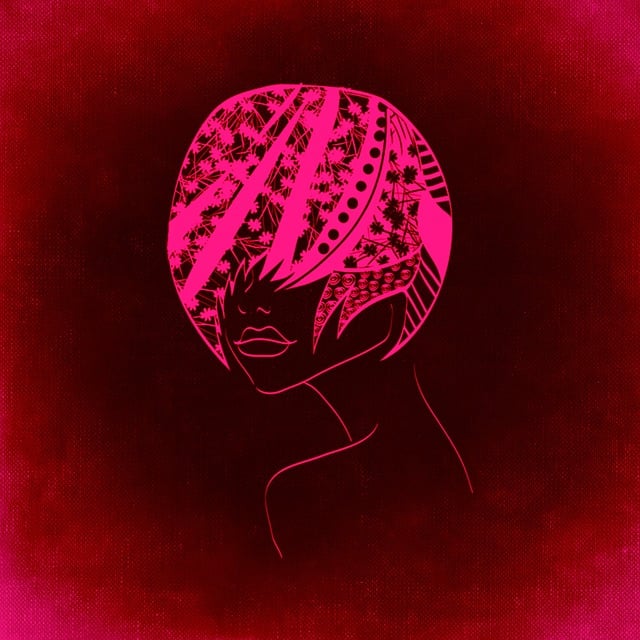 Free woman hair head illustration