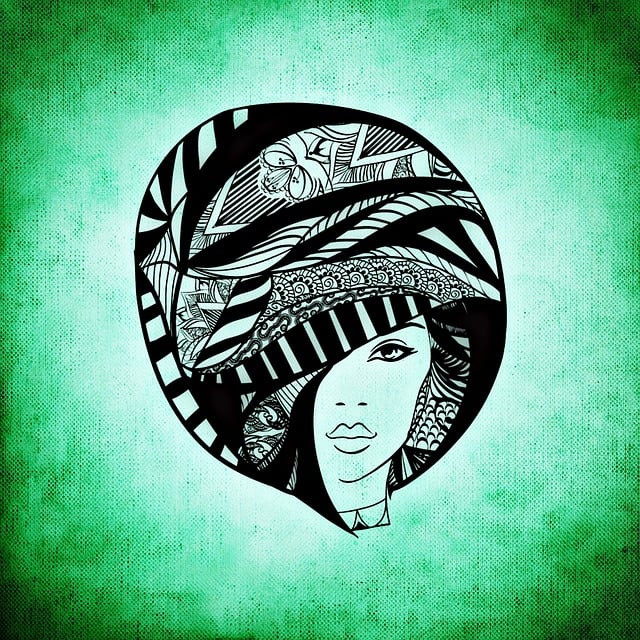 Free woman hair head illustration