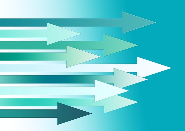 Free arrows center central illustration