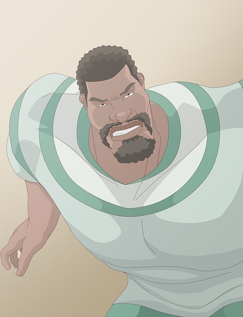 Free character black strong illustration