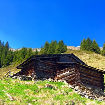 Stall, Holzhütte, Natur, Alm, Berghütte