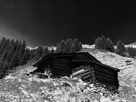 Stall, Alm, Hatte, Holzstall, Hütte