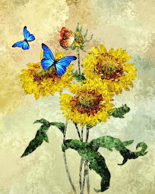 Free backdrop colorful butterfly illustration
