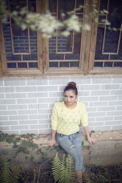 Free Old House Fence Girl In The Wall photo and picture
