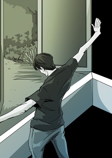 Free window awakening day illustration