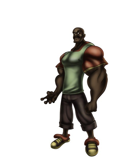 Free man black basketball illustration