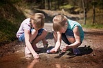 children, girl, water-based paints