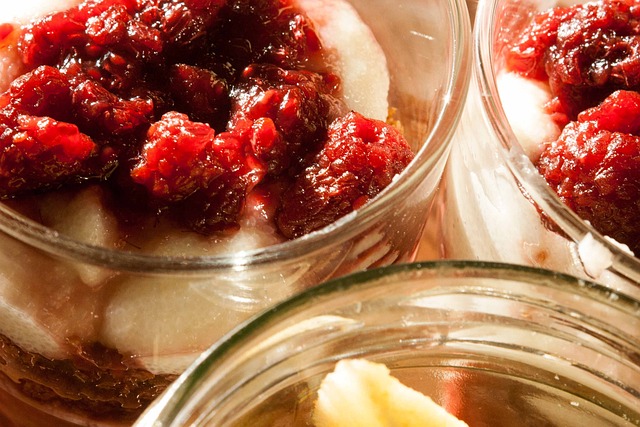 Free Raspberries Dessert photo and picture
