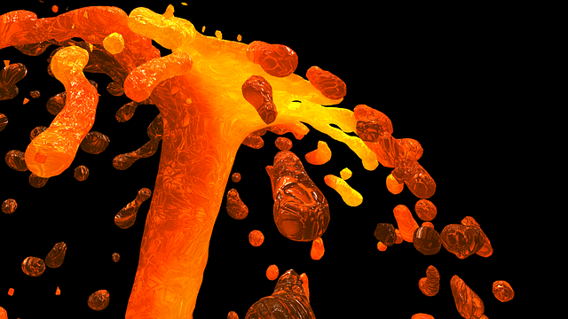 Free eruption lava background illustration