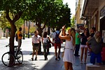 people, pedestrians, boardwalk