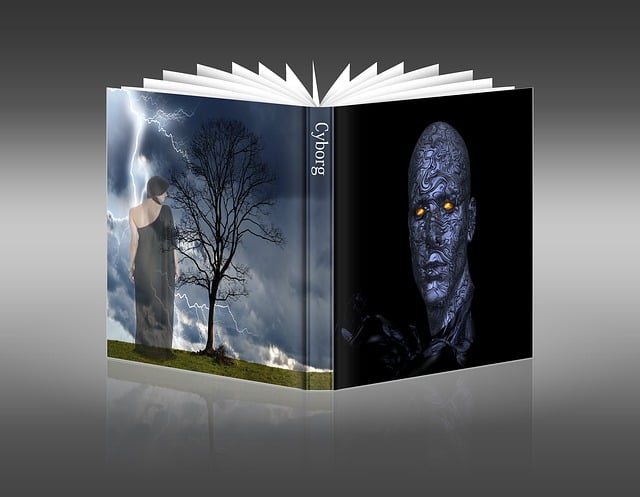 Free book cyborg cover illustration
