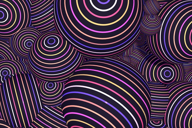 Free spheres funky wallpaper illustration