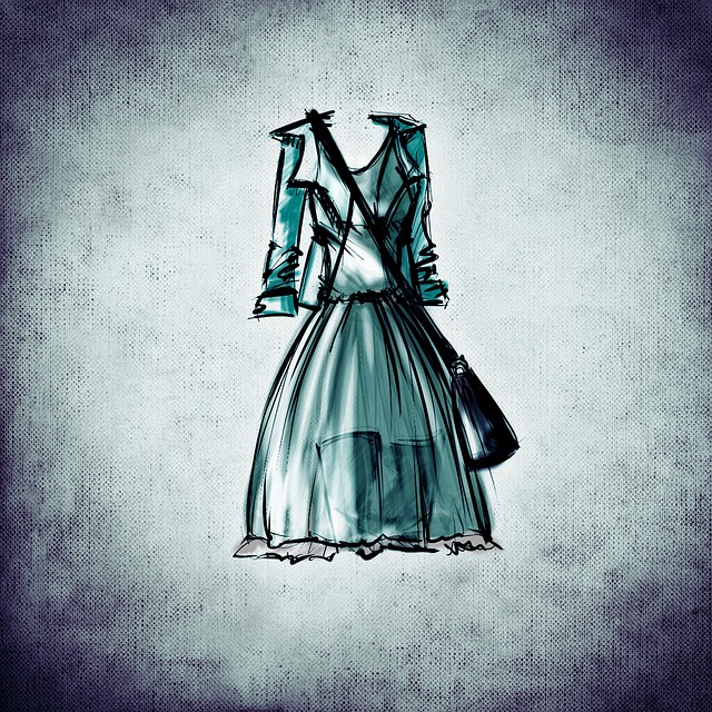 Mode, Design, Zeichnung, Kleid, Abstrakt