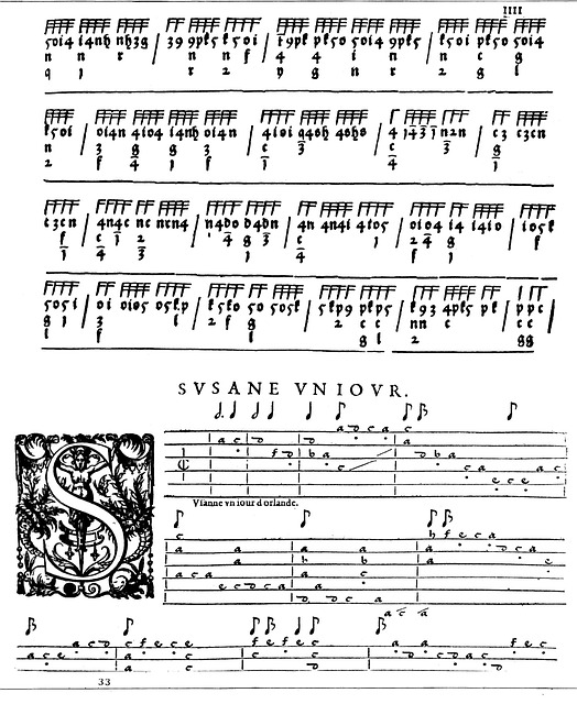Free lute tablature music illustration