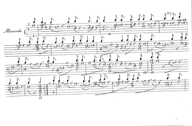 Free lute tablature music illustration