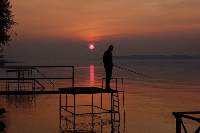 Free Angler Sunset photo and picture