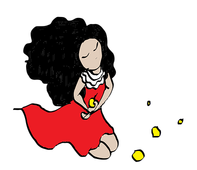 Free Girl Red Dress illustration and picture
